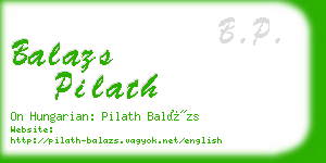 balazs pilath business card